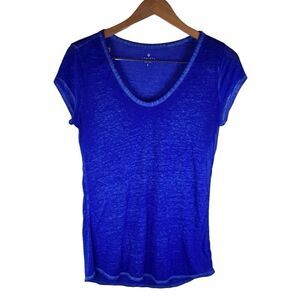Athleta Womens Soft Light Weight Royal Blue Athletic Top Size Small Comfy Active